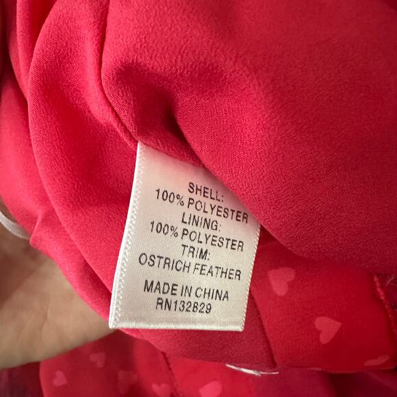 Lovers + Friends Maisey Pink Heart Asymmetrical Feather Hem Mini Skirt Small - Picture 9 of 9